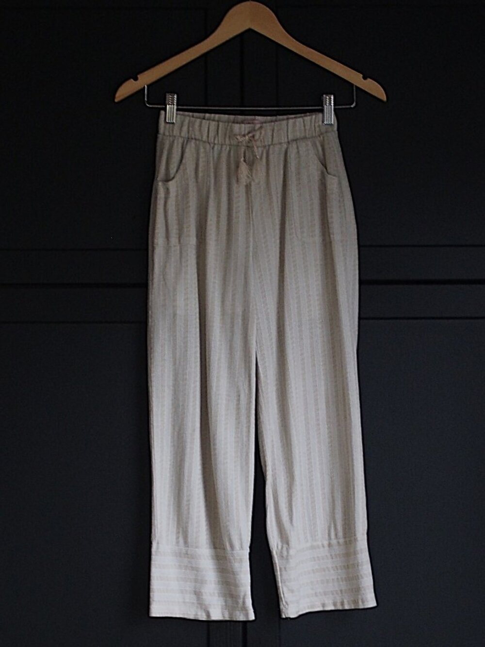 Paisley Lane | Wide Leg Striped Crop Pant